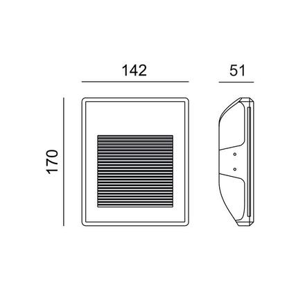 ACA Lighting Gypsum zapuštěné sádrové svítidlo G8001MR