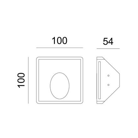 ACA Lighting Gypsum zapuštěné sádrové svítidlo G8004MR