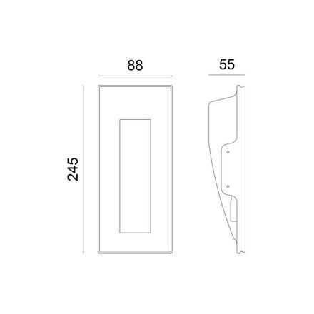 ACA Lighting Gypsum zapuštěné sádrové svítidlo G8011MR