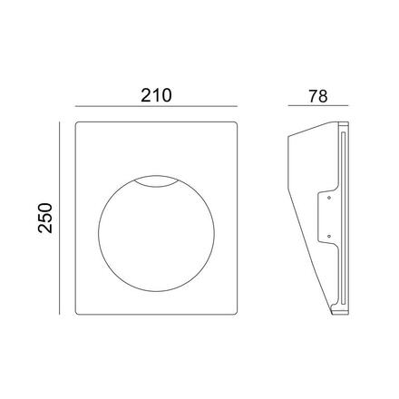 ACA Lighting Gypsum zapuštěné sádrové svítidlo G8016G