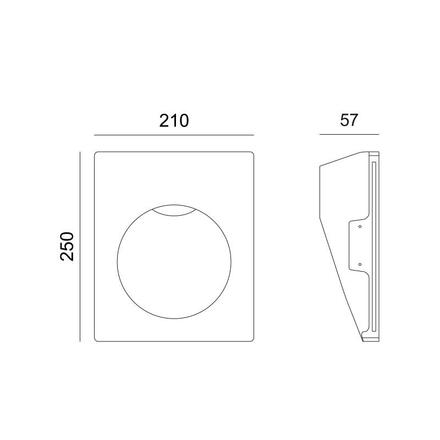 ACA Lighting Gypsum LED zapuštěné sádrové svítidlo G8016LED