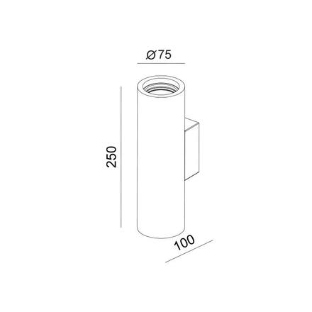 ACA Lighting Gypsum nástěnné sádrové svítidlo G85092W