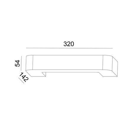 ACA Lighting Gypsum nástěnné sádrové svítidlo G85191W