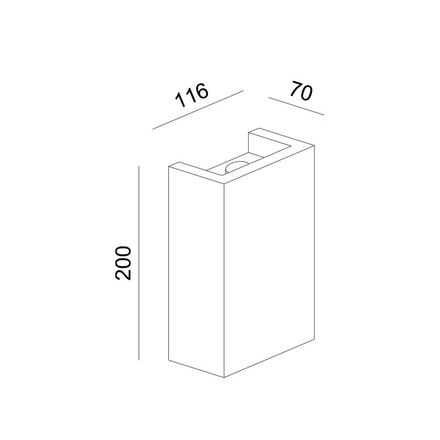 ACA Lighting Gypsum nástěnné sádrové svítidlo G85271W