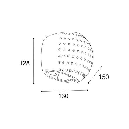 ACA Lighting Gypsum nástěnné sádrové svítidlo G85321W