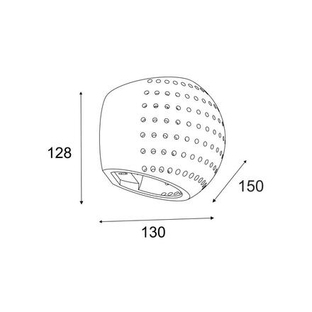 ACA Lighting Gypsum nástěnné sádrové svítidlo G85321W