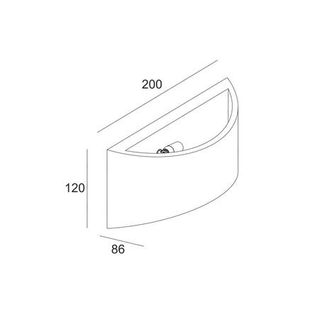 ACA Lighting Gypsum nástěnné sádrové svítidlo G85331W
