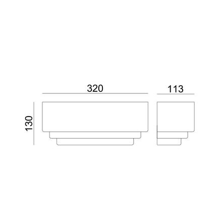 ACA Lighting Gypsum nástěnné sádrové svítidlo G85541W