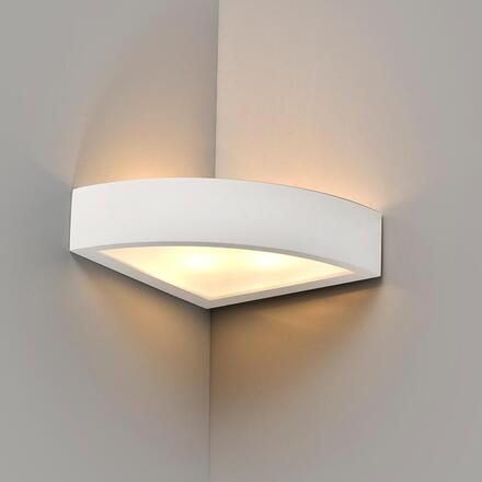 ACA Lighting sádrové nástěnné rohové svítidlo CORNER natural 215x215 mm 2xG9 G8577WC