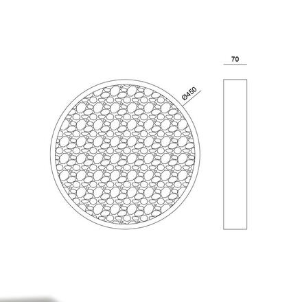 ACA Lighting LED sádrové nástěnné a stropní svítidlo MOND natural 24W 680lm 3000K G8583LED