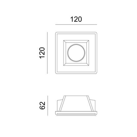ACA Lighting Gypsum zapuštěné bodové sádrové svítidlo G90011C