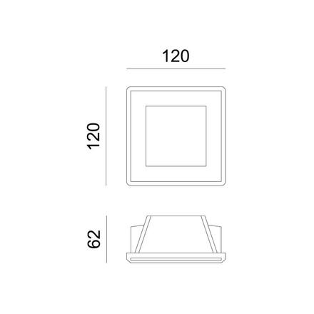 ACA Lighting Gypsum zapuštěné bodové sádrové svítidlo G9001GC