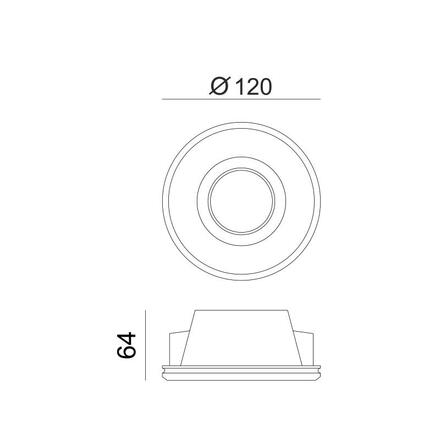 ACA Lighting Gypsum zapuštěné bodové sádrové svítidlo G90021C