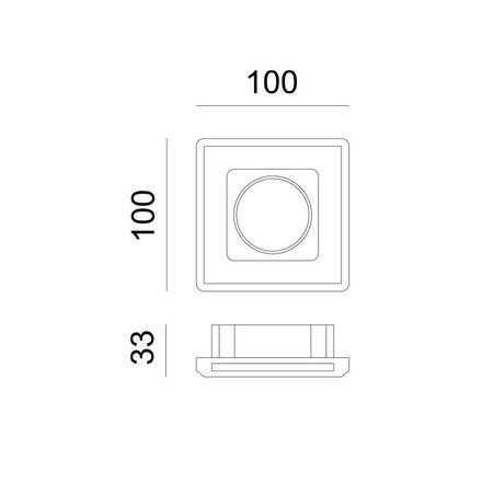 ACA Lighting Gypsum zapuštěné bodové sádrové svítidlo G90041C