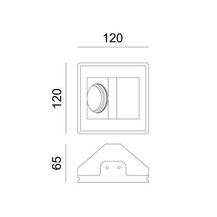 ACA Lighting Gypsum zapuštěné sádrové svítidlo G90061C