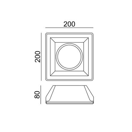 ACA Lighting Gypsum zapuštěné bodové sádrové svítidlo G90161C