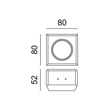 ACA Lighting Gypsum zapuštěné bodové sádrové svítidlo G90271C