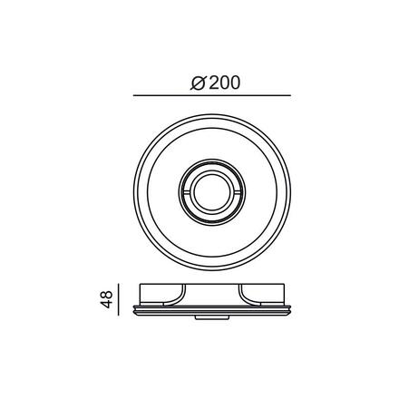 ACA Lighting Gypsum zapuštěné bodové sádrové svítidlo G90401C