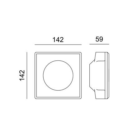 ACA Lighting Gypsum zapuštěné bodové sádrové svítidlo G90451C