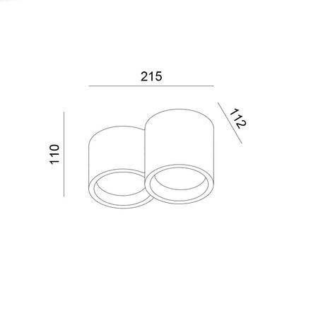 ACA Lighting stropní sádrové svítidlo GENI bílé 2xGX53 G96012