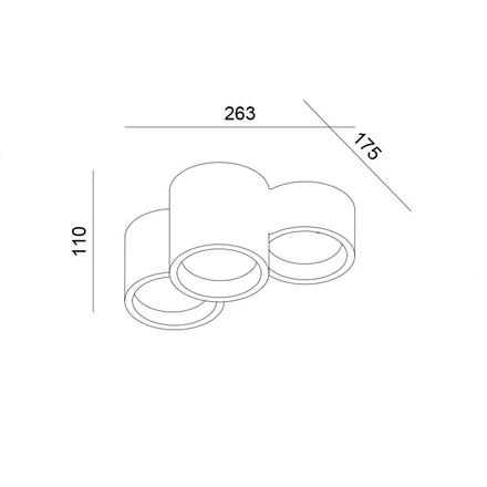 ACA Lighting stropní sádrové svítidlo GENI kulaté bílé 3xGX53 G96013