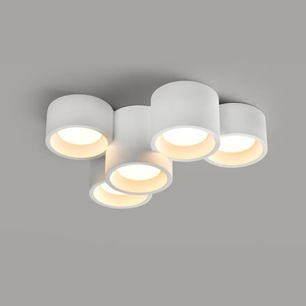 ACA Lighting stropní sádrové svítidlo GENI kulaté bílé 5xGX53 G96015