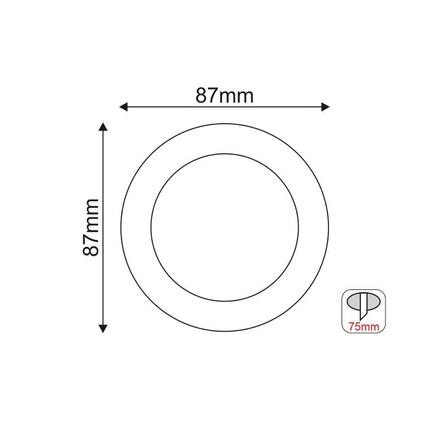 ACA Lighting zapuštěné svítidlo GU10 bílá + černá hliník GLGU1WB