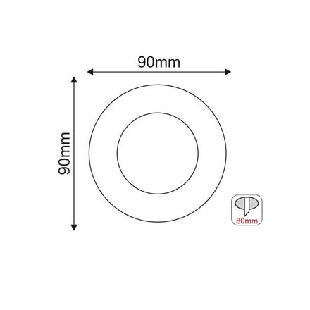 ACA Lighting zapuštěné svítidlo GU10 nastavitelné černá kulaté D90 GLGUR1B