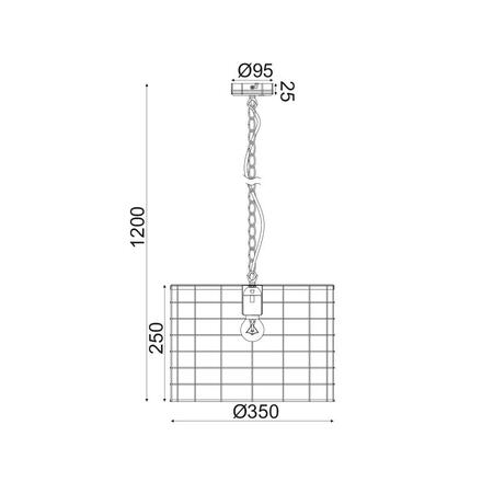 ACA Lighting Vintage závěsné svítidlo GN731PLCE