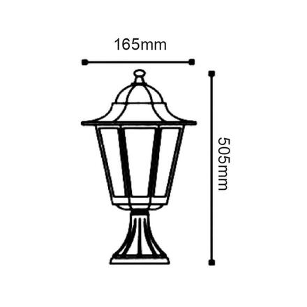 ACA Lighting Garden lantern venkovní stojací svítidlo HI6173GB