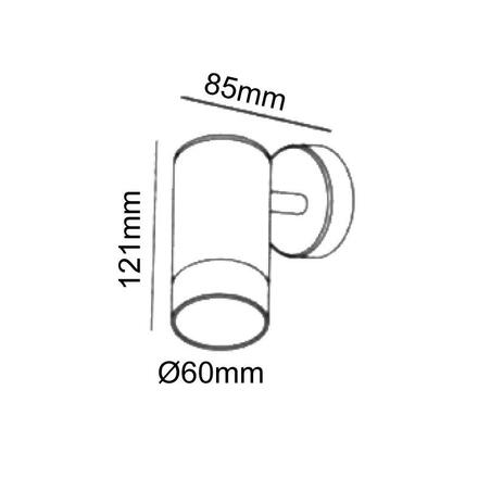 ACA Lighting venkovní nástěnné svítidlo kulaté SHAPE IP65 GU10 HI7032A