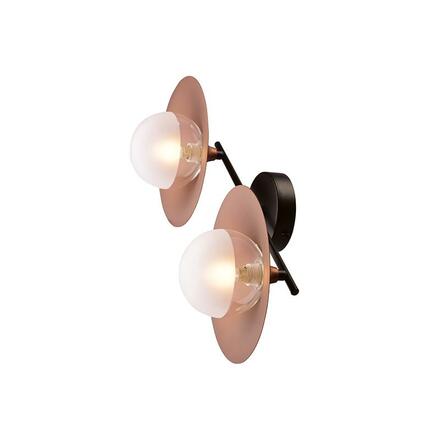 ACA Lighting nástěnné svítidlo 2XG9 měď/černý kov + sklo 20X47X18CM HYDRA HL4302W47BC