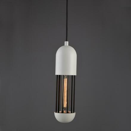 ACA Lighting závěsné svítidlo 1XE27 bílý kov D10XH120CM LAB HM171P8WH
