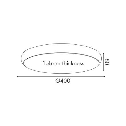 ACA Lighting stropní svítidlo KALLISTA LED 32W 2560lm CCT bílý kov HM27LEDC40WHCCT