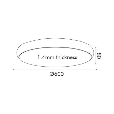 ACA Lighting stropní svítidlo KALLISTA LED 54W 4320lm CCT bílý kov HM27LEDC60WHCCT