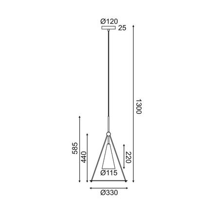 ACA Lighting Avantgarde závěsné svítidlo HM281P33WB