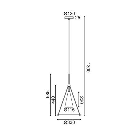 ACA Lighting Avantgarde závěsné svítidlo HM281P33WB