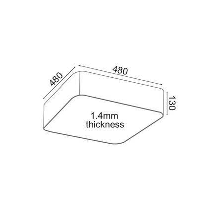 ACA Lighting stropní svítidlo EMERY LED 40W 4000lm CCT černý kov HM28LEDC48BKCCT