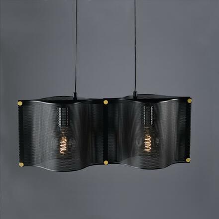 ACA Lighting závěsné svítidlo 2XE27 černý kov 57X20XH120CM MORDOR HM842P57BK
