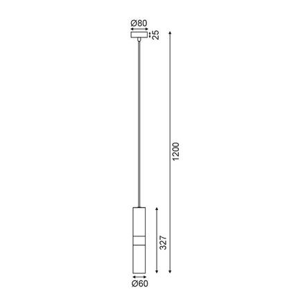 ACA Lighting závěsné svítidlo 1XGU10 mosaz kov D8XH120CM DA VINCI HM851P6BR