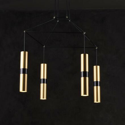 ACA Lighting závěsné svítidlo 4XGU10 mosaz kov 56X56XH150CM DA VINCI HM854P56BR