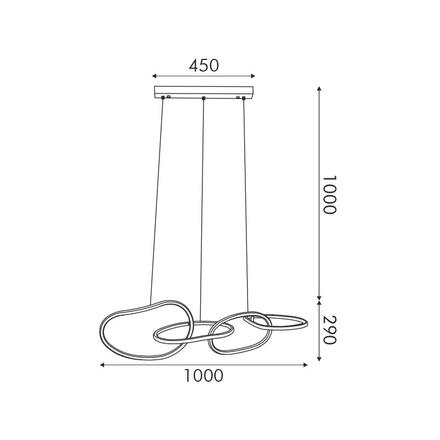 ACA Lighting závěsné svítidlo RING LED 60W 4800lm CCT IP20 zlatá nerez ocel + akryl HM88LEDP4GDCCT