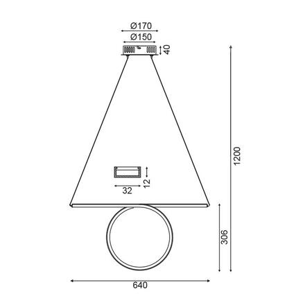 ACA Lighting Decoled LED závěsné svítidlo HM98LEDP64CH