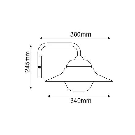 ACA Lighting Garden Wall venkovní nástěnné svítidlo JULIE1WG