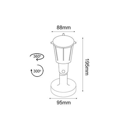 ACA Lighting LED černé bodové svítidlo 230V IP54 6W 3000K 480Lm SMD 120d Ra80 KERT630B