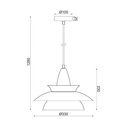 ACA Lighting Style závěsné svítidlo KS07881PPK