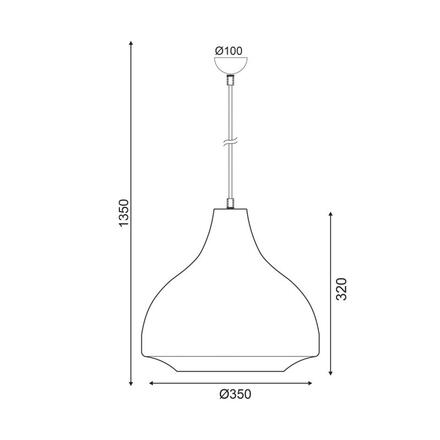 ACA Lighting Style závěsné svítidlo KS080335GT