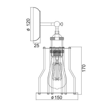 ACA Lighting nástěnné svítidlo černá 1XE27 SOTIS KS1342W151BKACA