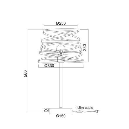 ACA Lighting Avantgarde stolní svítidlo KS1538TB