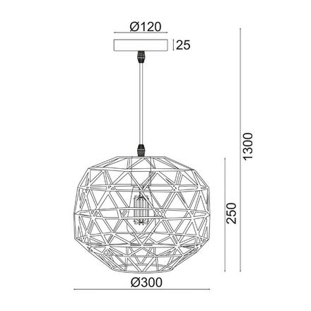 ACA Lighting Vintage závěsné svítidlo KS180430PC